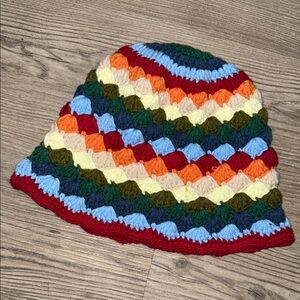 Colorful Crochet / Knitted bucket hat
